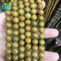 Cheap Wholesale Gemstone Natural Wooden Line Jasper Natural Stones Jewelry Men's Bead Bracelet